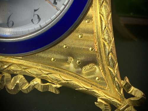 A Russian Silver Gilt travelling time piece circa 1900