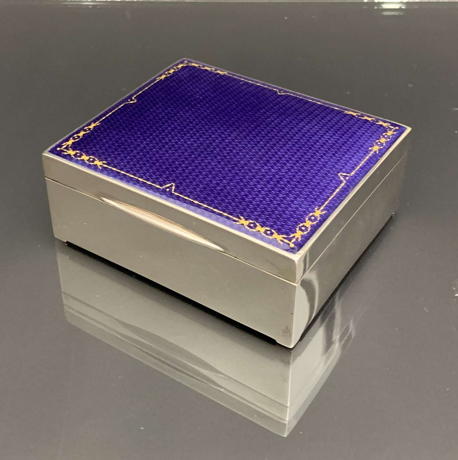 David Anderson silver, enamel & inlaid gold box