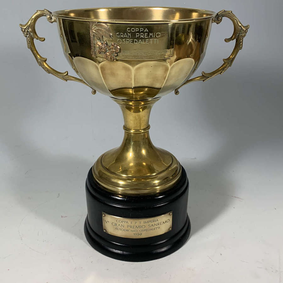 Juan Manuel Fangio's 1950 San Remo F1 GP winners trophy