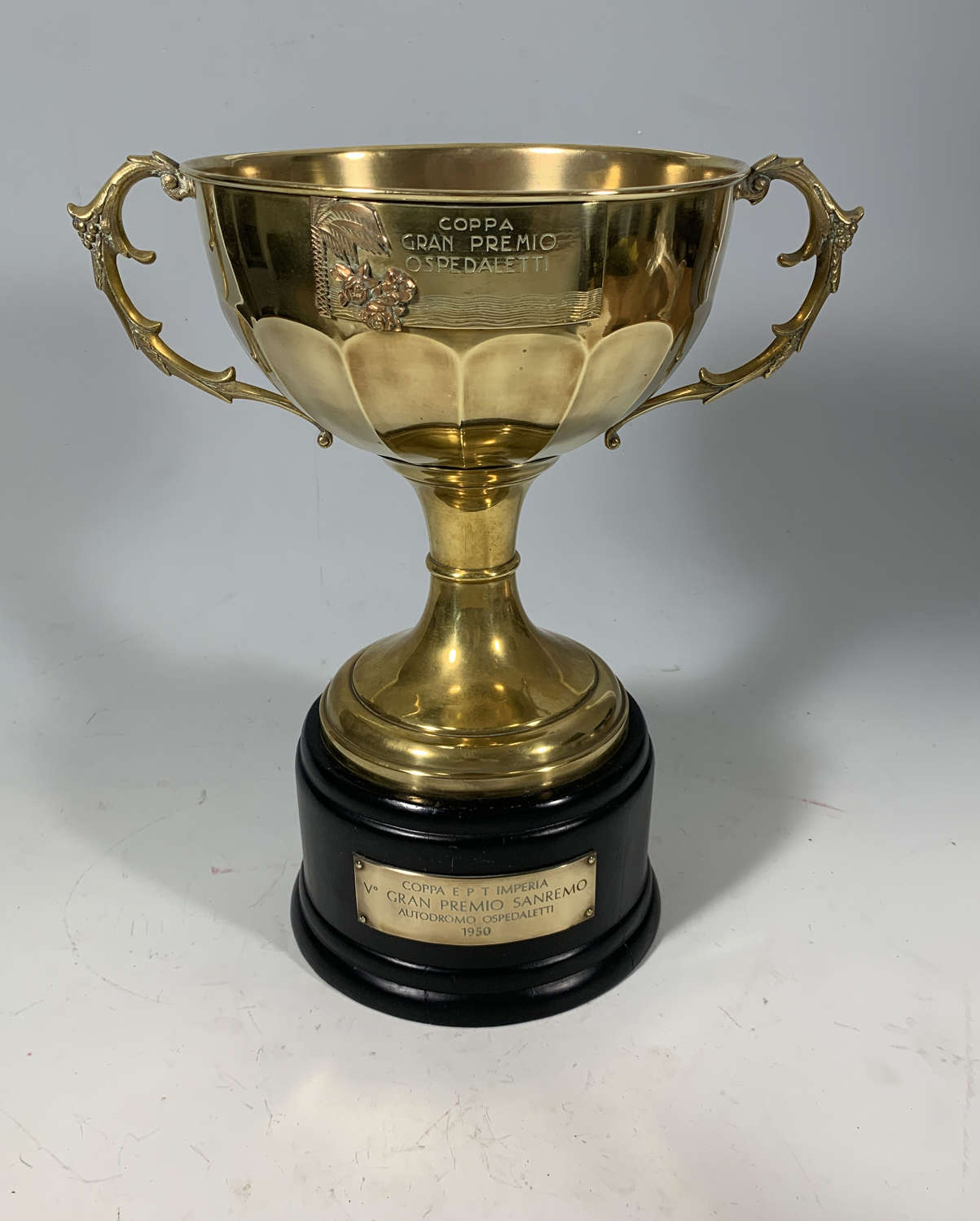 Juan Manuel Fangio's 1950 San Remo F1 GP winners trophy
