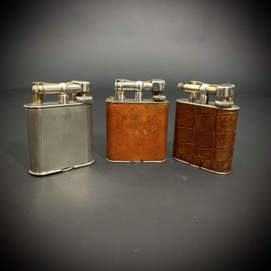 A large silver plated Dunhill Jumbo table cigar lighter, circa 1920.