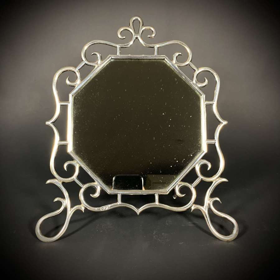 A Victorian dressing table mirror in the Gothic style