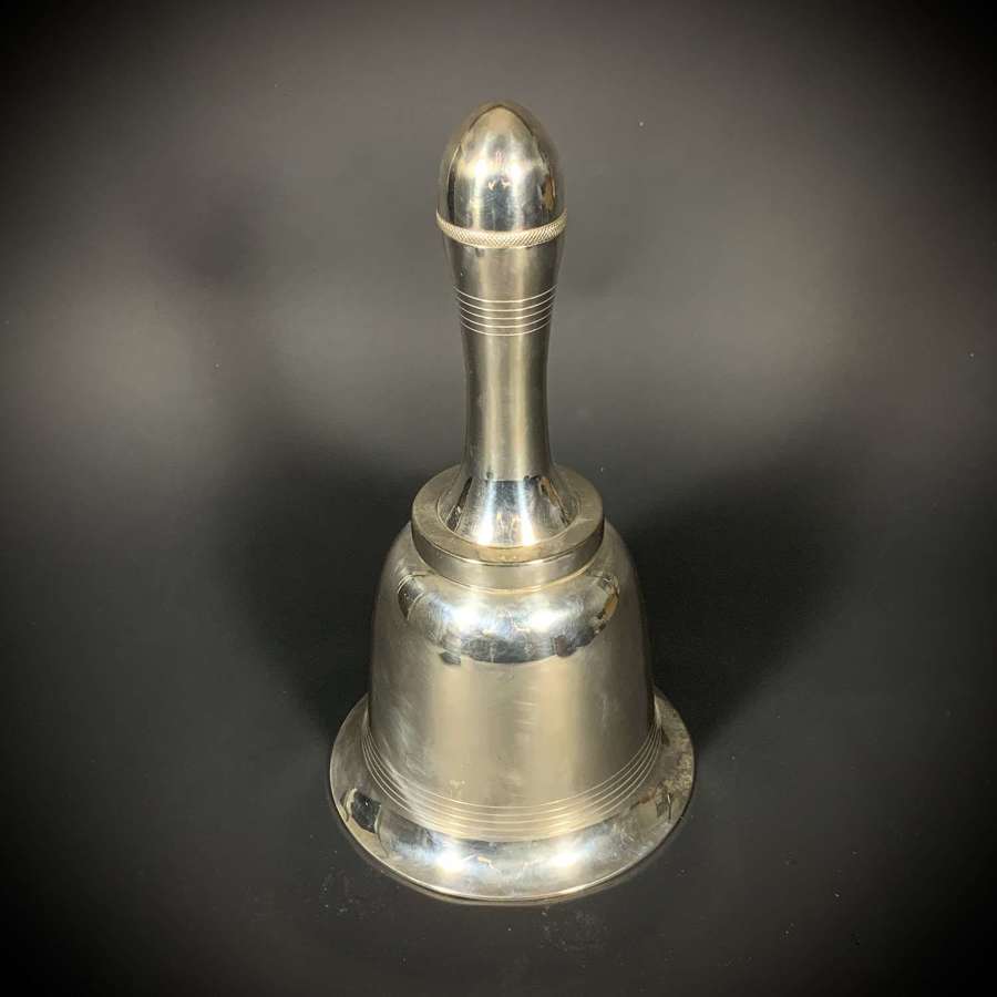 An Art Deco silver plated cocktail shaker by Asprey